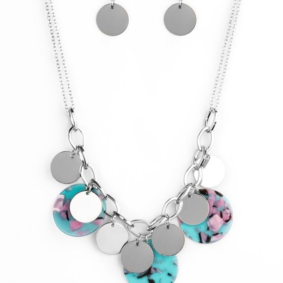 Confetti Confection Blue Necklace